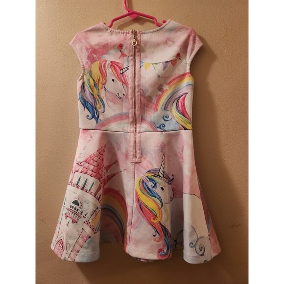 Baby Sara Unicorn Rhinestone Dress Size 5T - Picture 4 of 5